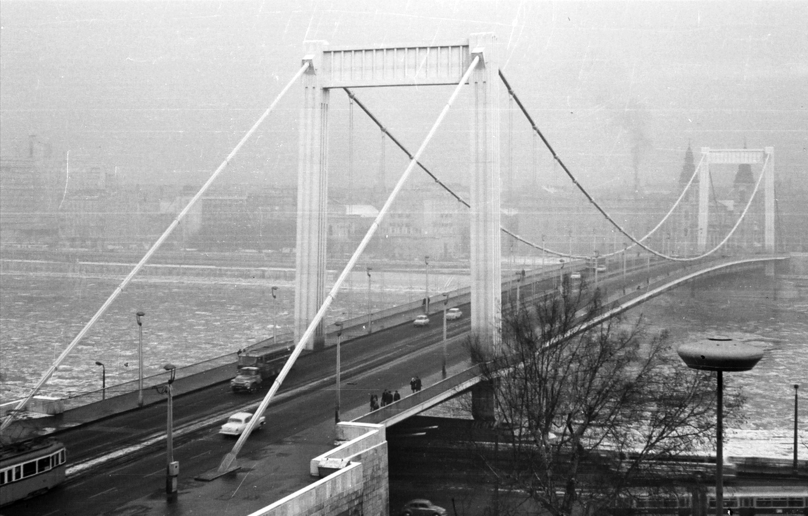 Magyarország, Budapest, Erzsébet híd., 1969, Drimbe József, tél, Fortepan #27066