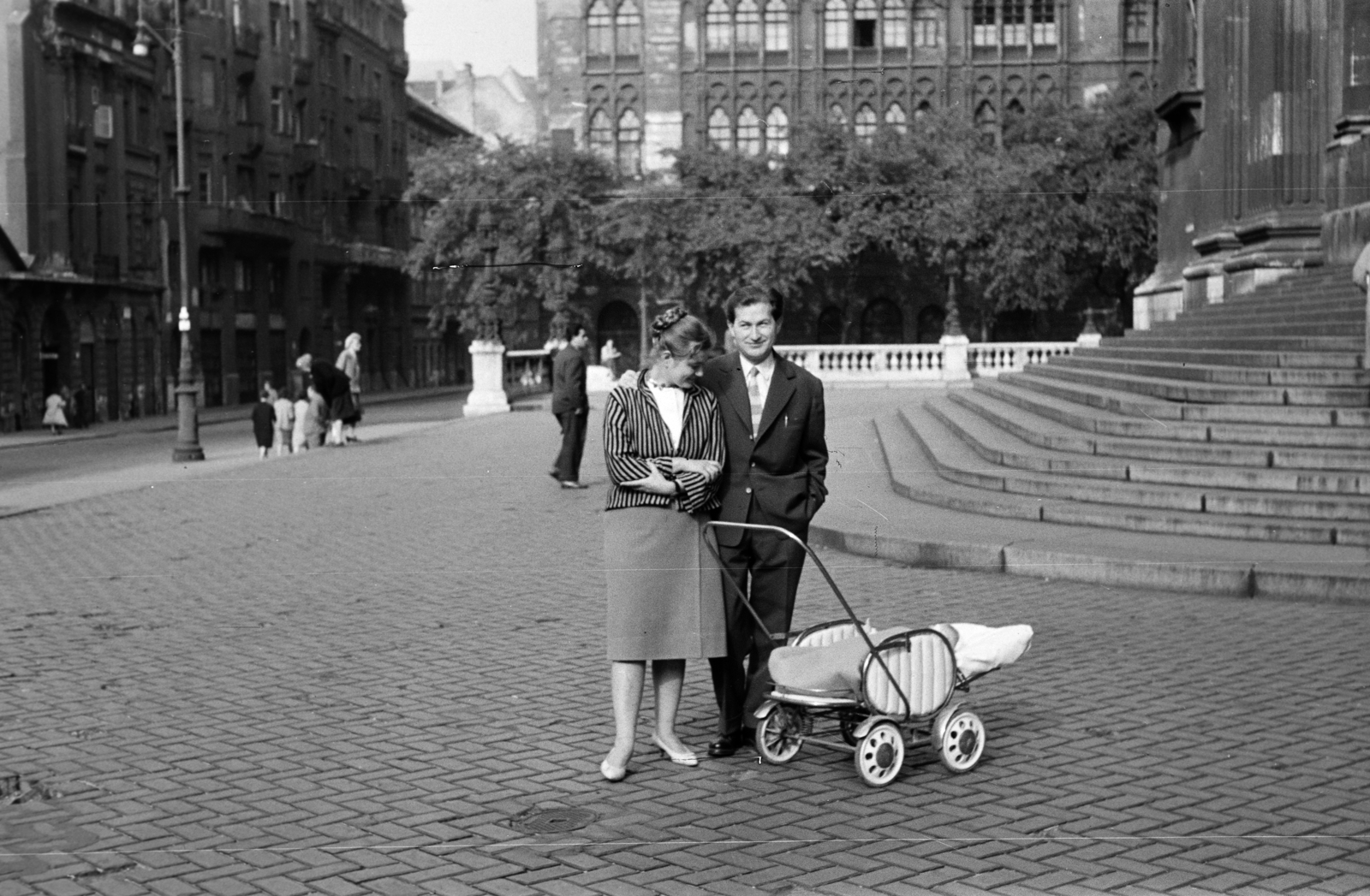 1962, Fodor András örökösei, babakocsi, Fortepan #270814