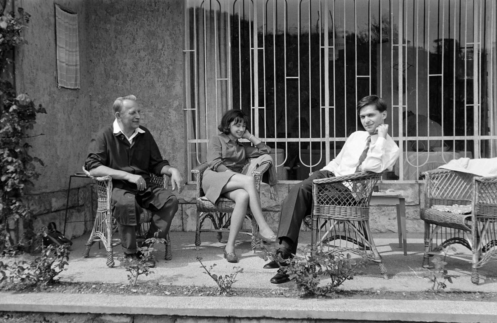 1972, Fodor András örökösei, wicker chair, terrace, Fortepan #270954