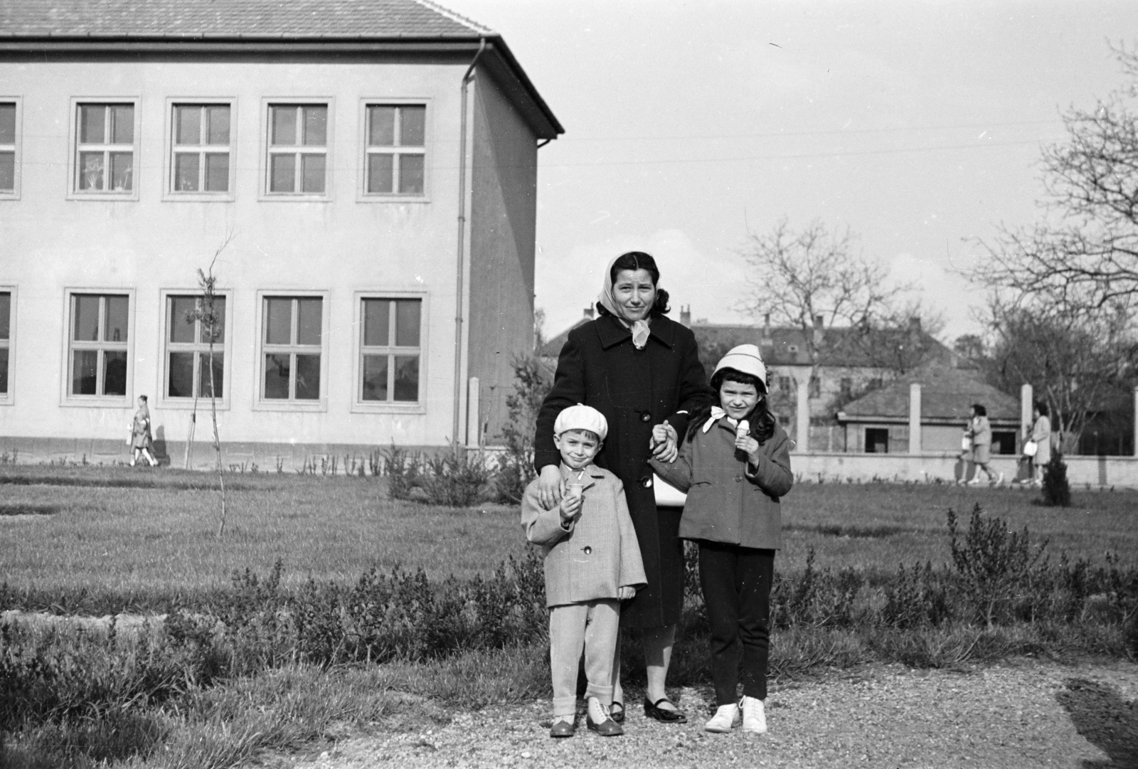 1965, Lipovits Károly, falu, hárman, Fortepan #271054