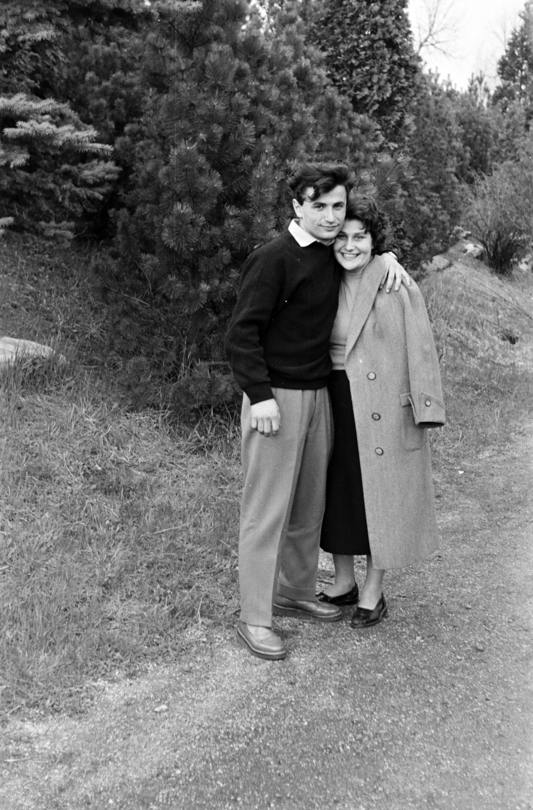 1955, Lipovits Károly, man and woman, Fortepan #271065