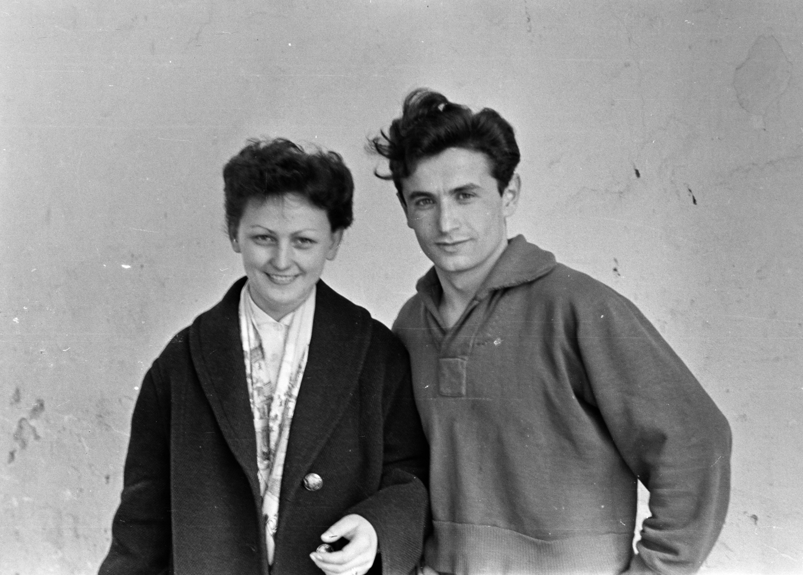 1956, Lipovits Károly, youth, double portrait, Fortepan #271239