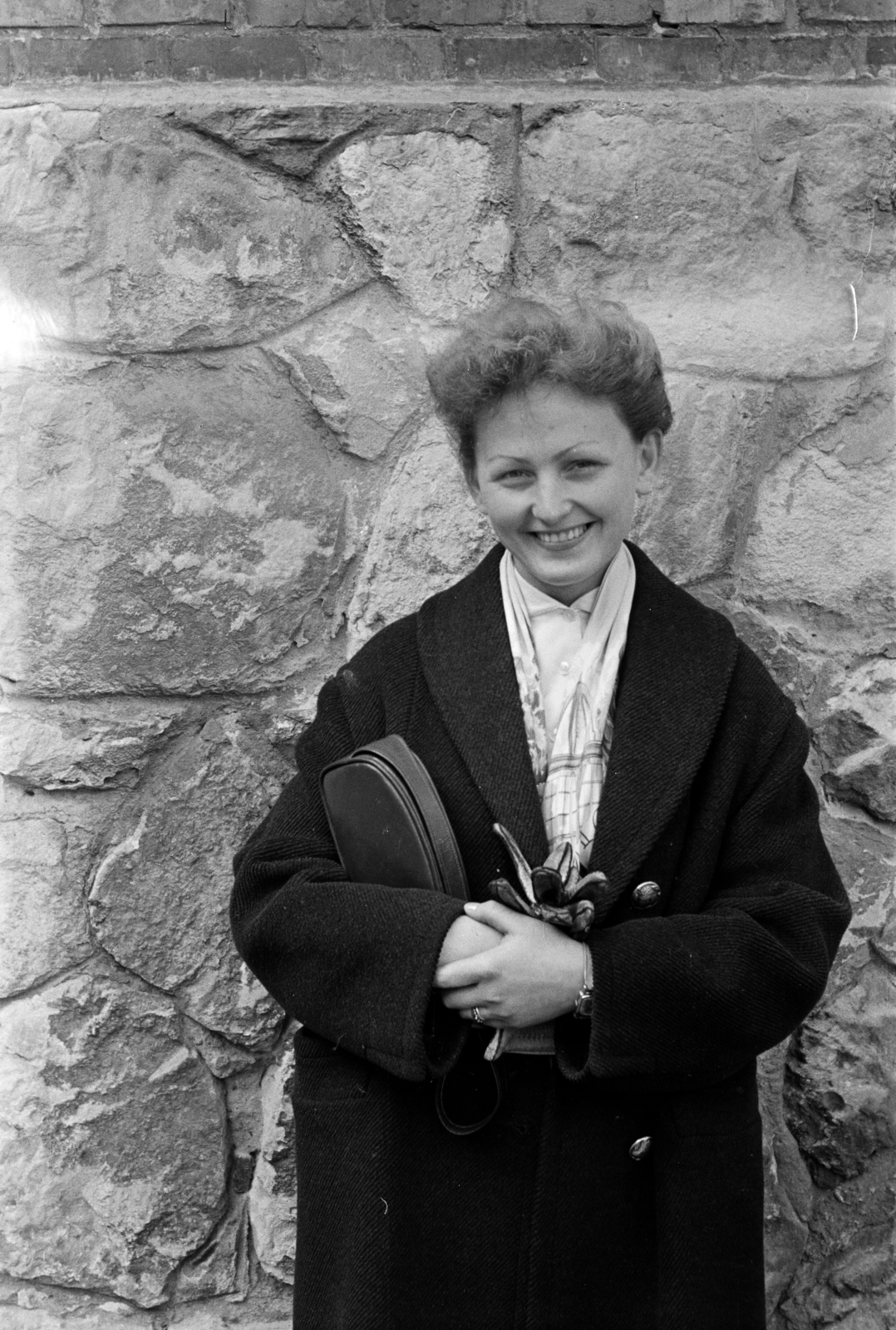 1956, Lipovits Károly, hairdo, lady, smile, Fortepan #271244