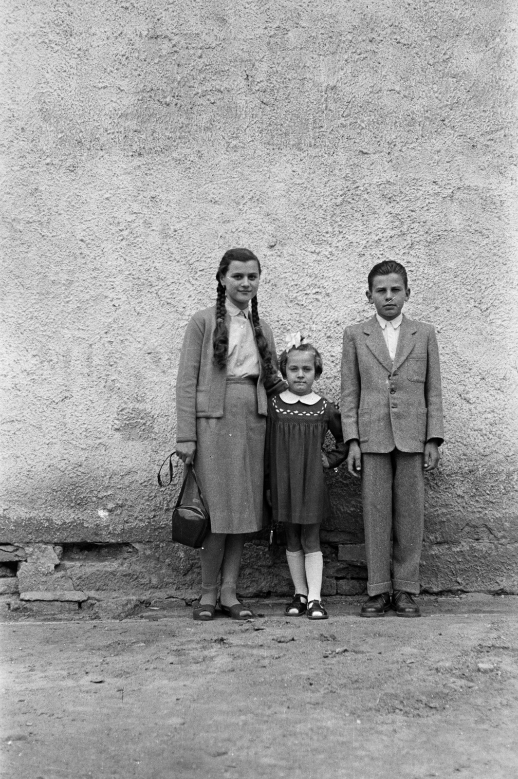 1960, Lipovits Károly, brothers, three people, Fortepan #271276