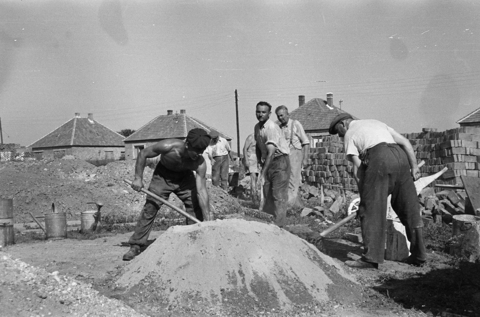 1962, Lipovits Károly, building material, construction, Fortepan #271455