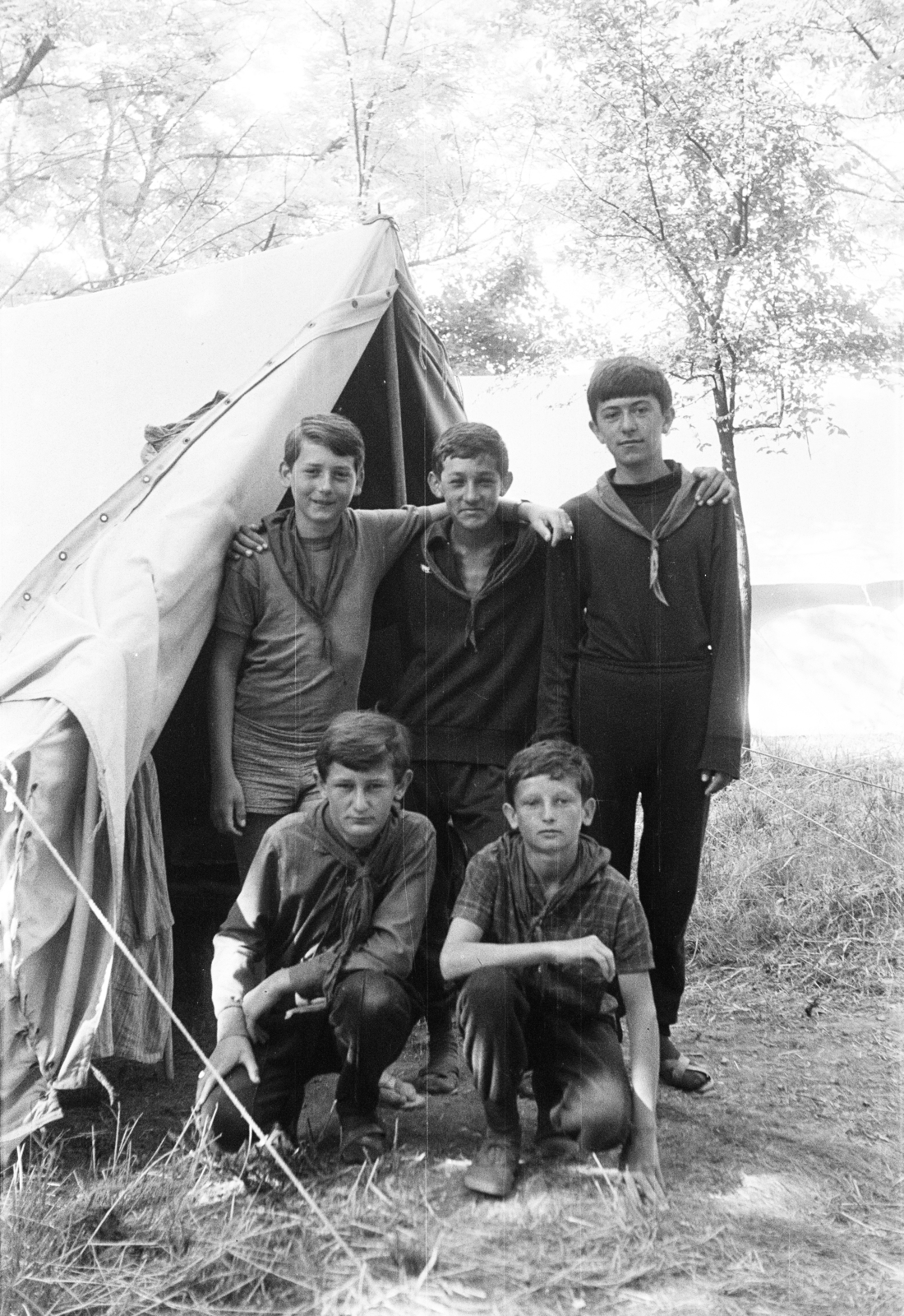 1969, Lipovits Károly, Young Pioneer camp, tent, Fortepan #271498