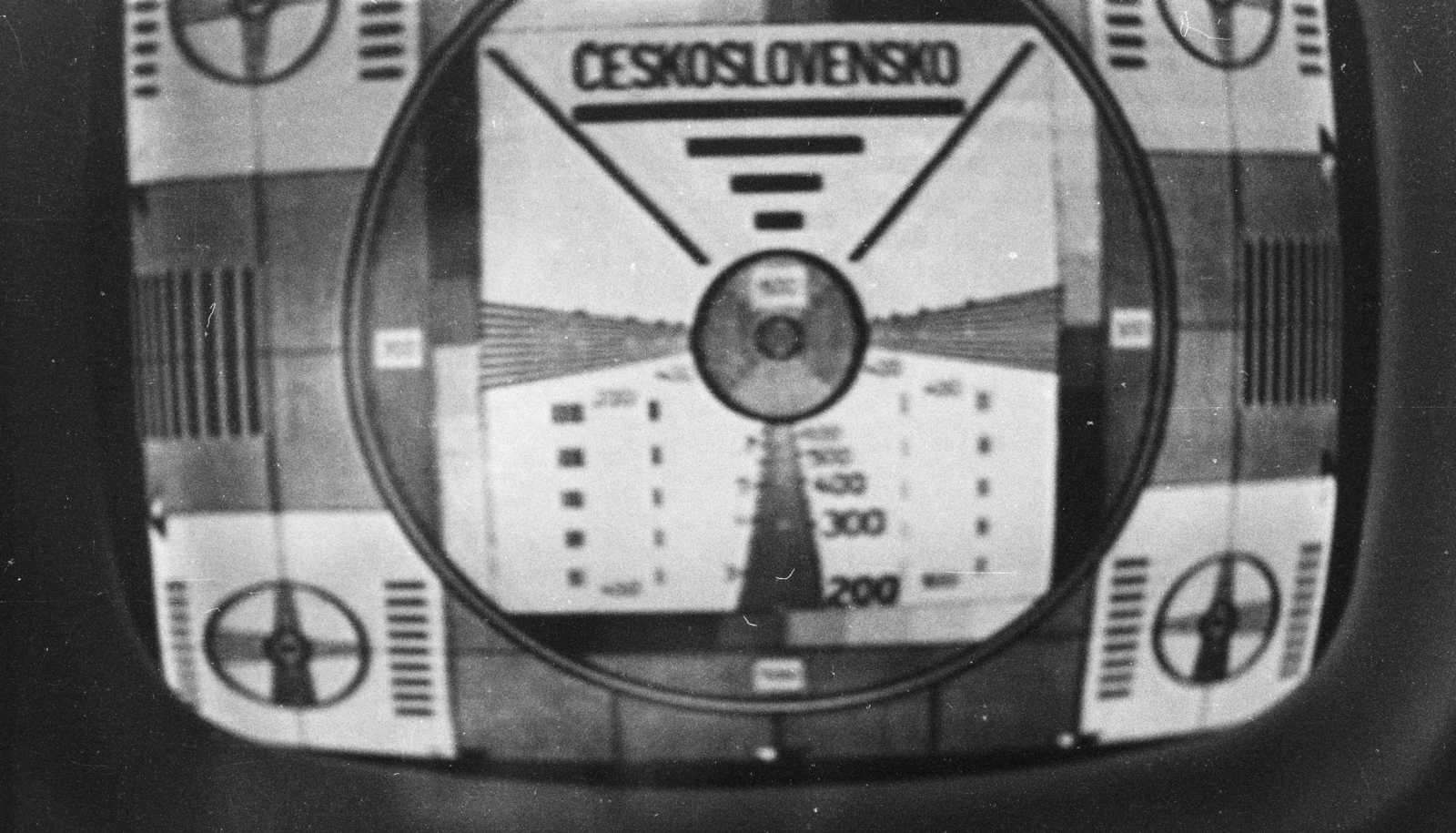 1965, Lipovits Károly, monoscope, broadcasting, Czechoslovakia, screenshot, Fortepan #271507