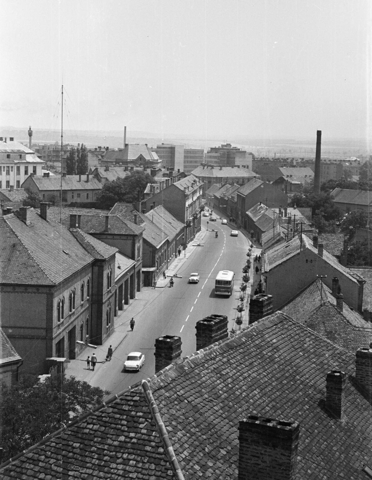 Hungary, Pécs, Rákóczi út a Minaretből nézve., 1972, Lipovits Károly, Fortepan #271565