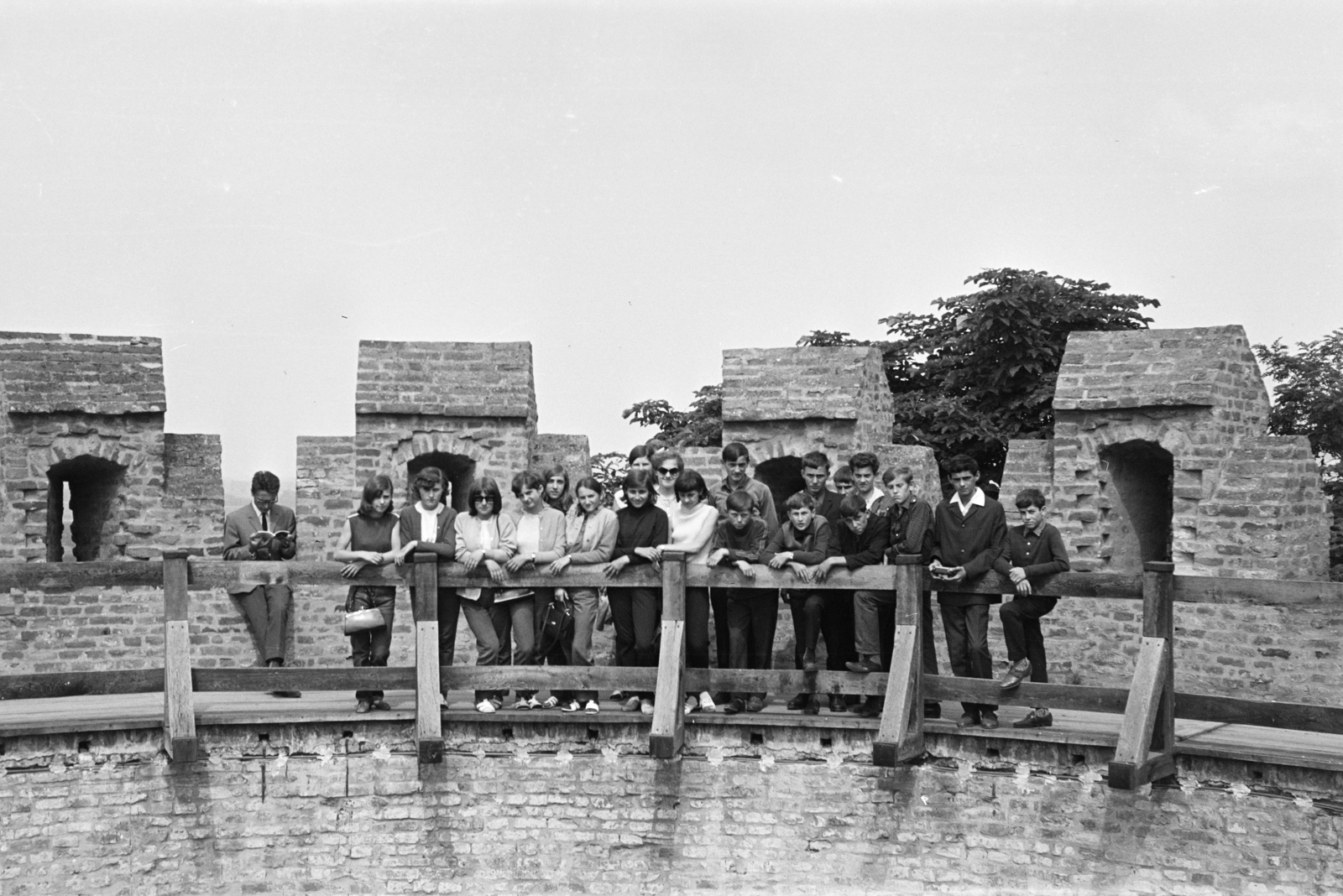 Hungary, Siklós, vár, a délnyugati körbástya., 1965, Lipovits Károly, castle wall, machicolation, Fortepan #271600