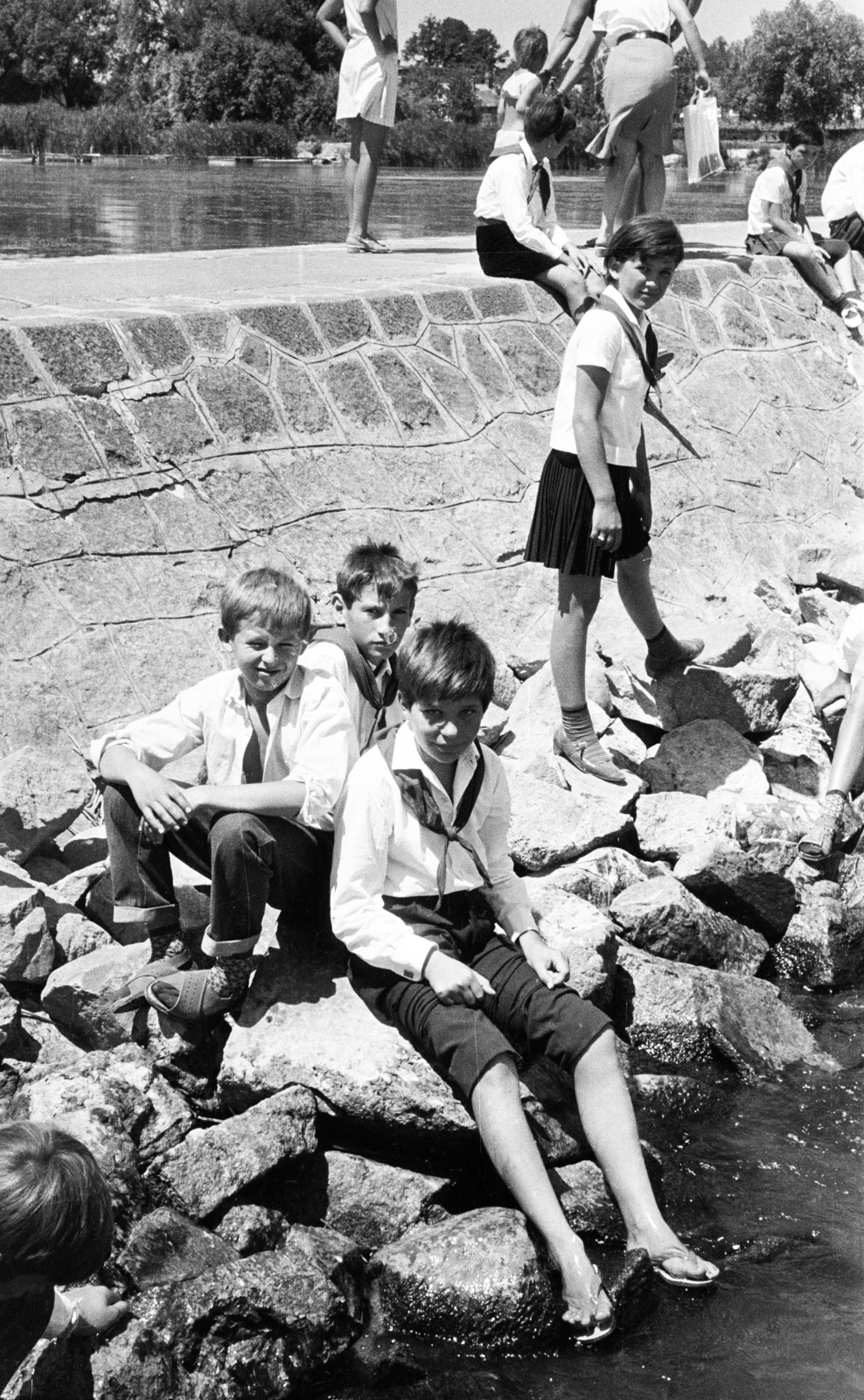 Hungary, Balatongyörök, a felvétel a mólónál készült., 1970, Lipovits Károly, Fortepan #271613