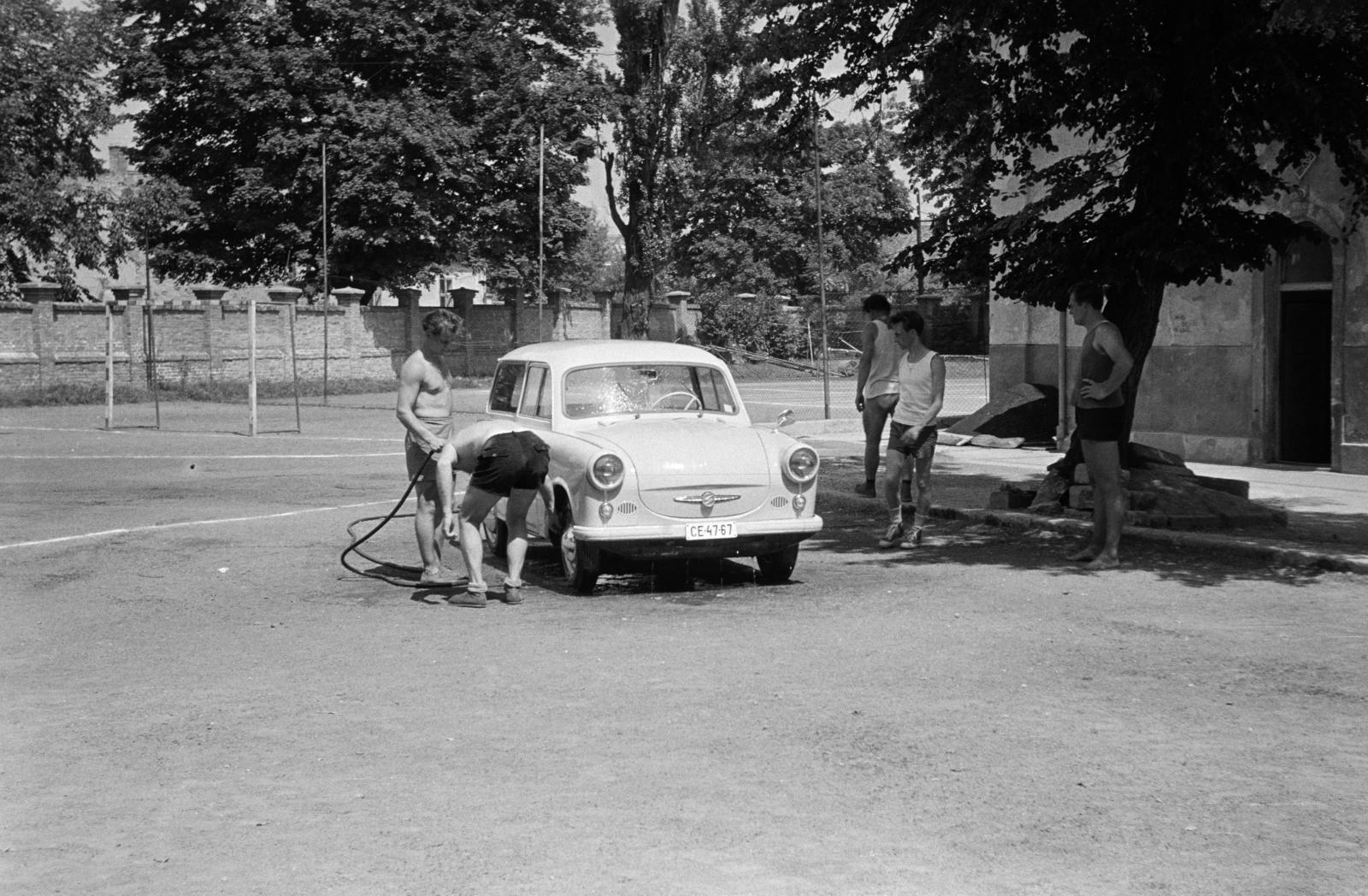 Hungary, Sopron, Paprét 27., a tornacsarnok melletti sportpálya., 1968, Lipovits Károly, number plate, Fortepan #271756