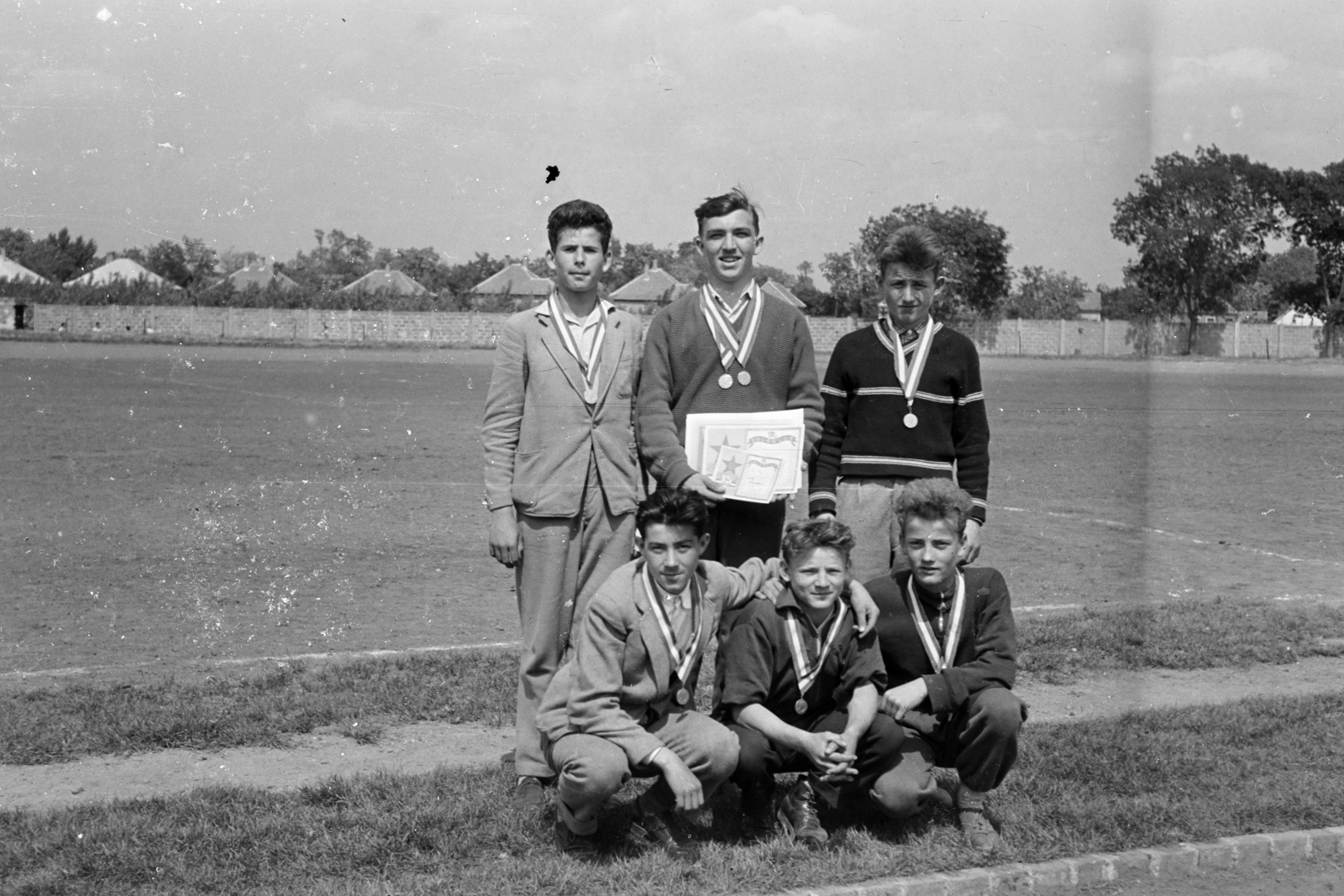 Hungary, Csorna, sporttelep., 1961, Lipovits Károly, Fortepan #271765