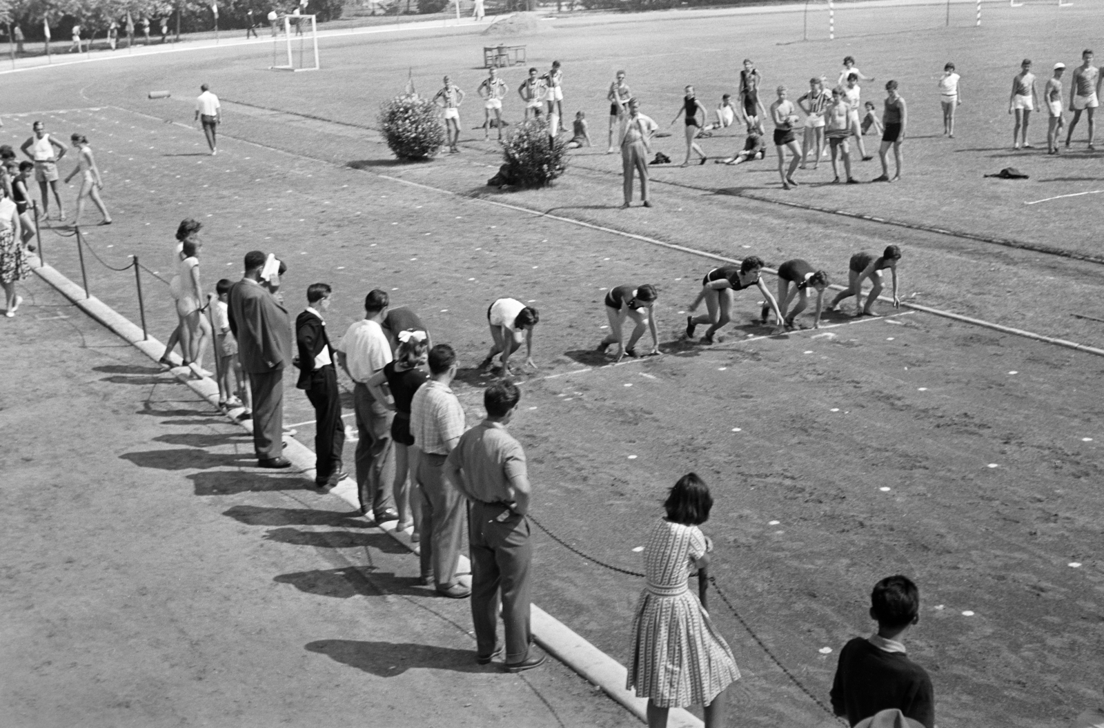 Hungary, Margit Islands, Budapest, Úttörő sporttelep / Úttörő stadion (később Margitszigeti Atlétikai Centrum), úttörők országos négytusa versenye., 1961, Lipovits Károly, Fortepan #271814