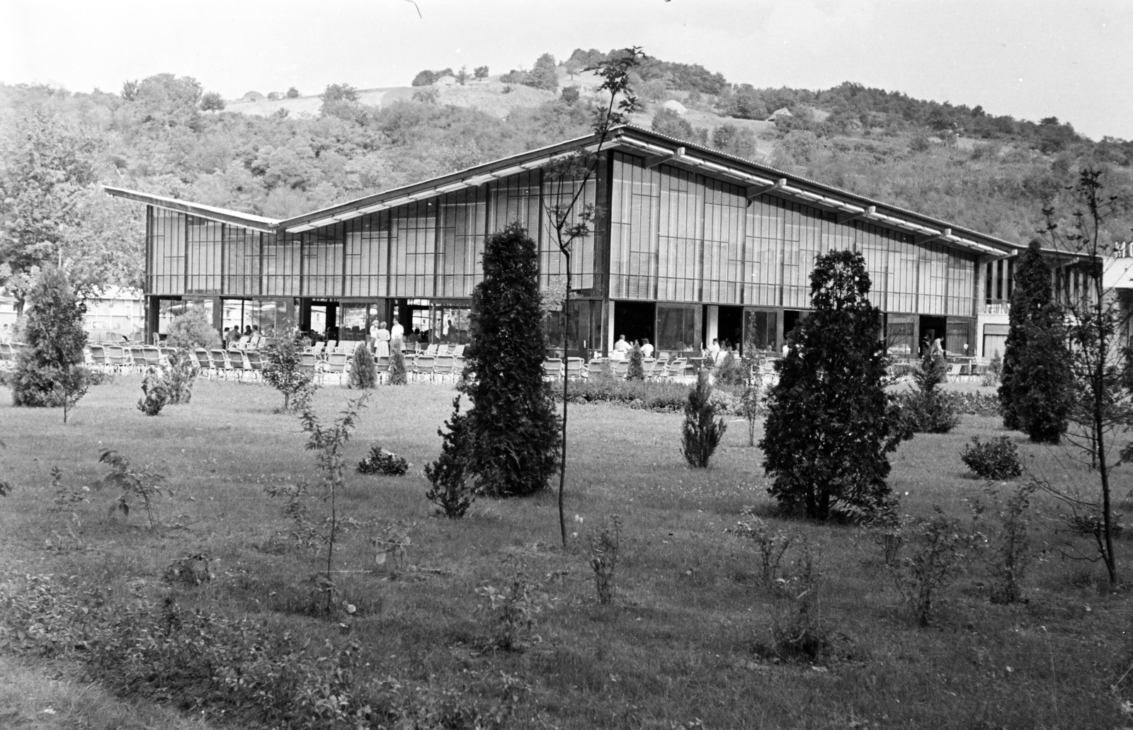 Magyarország,Balaton, Tihany, Motel étterem., 1965, Lipovits Károly, önkiszolgáló, étterem, Fortepan #271901