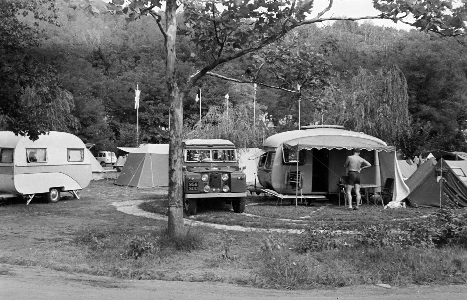 1965, Lipovits Károly, tent, camping, Land Rover-brand, caravan, Fortepan #271903