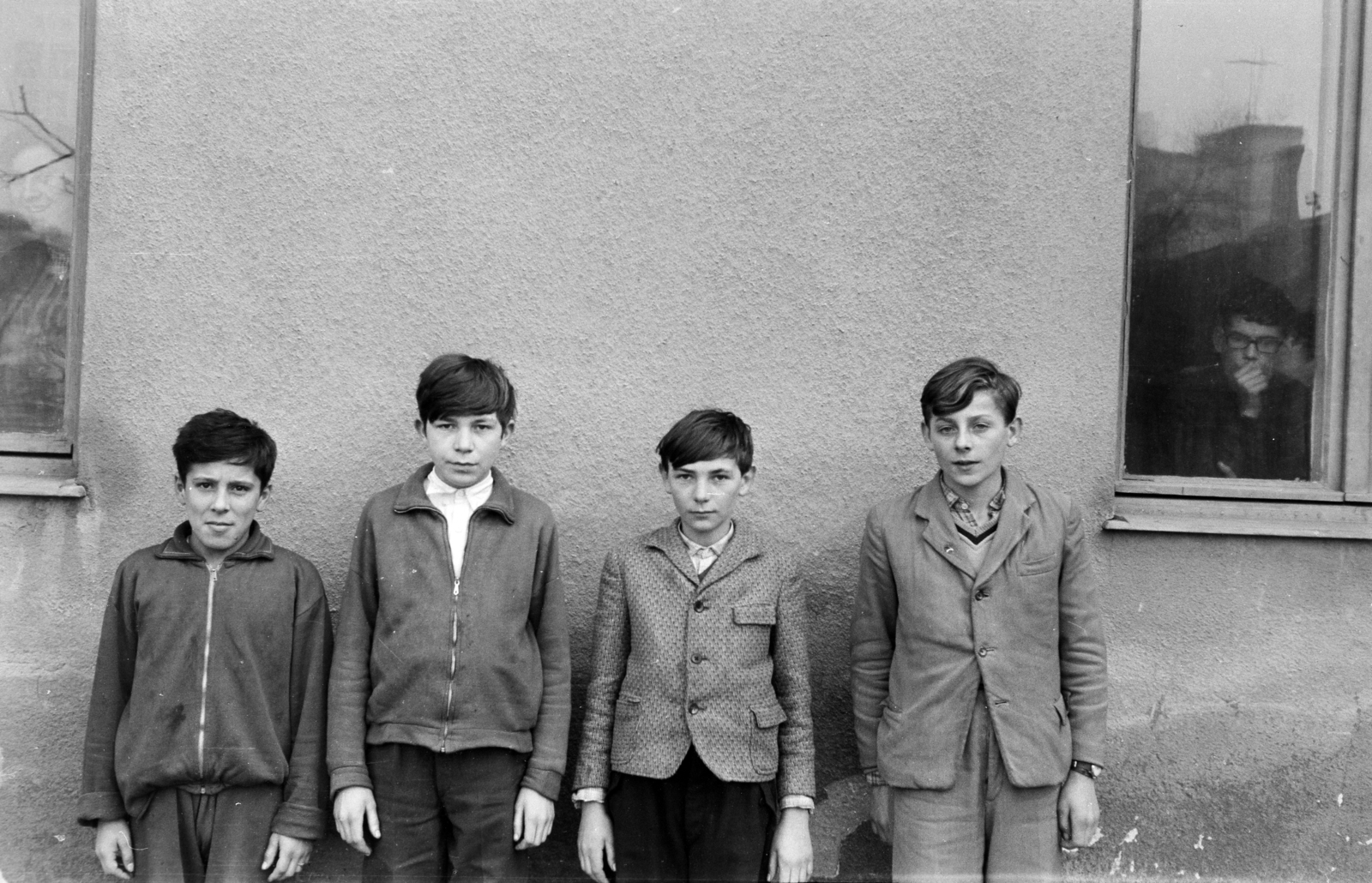 1966, Lipovits Károly, hárman, leselkedő, Fortepan #272013