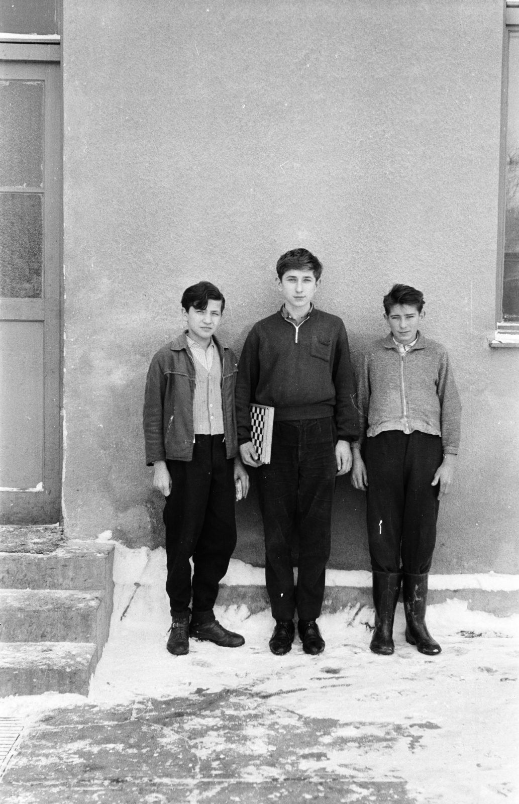 1964, Lipovits Károly, hárman, Fortepan #272173