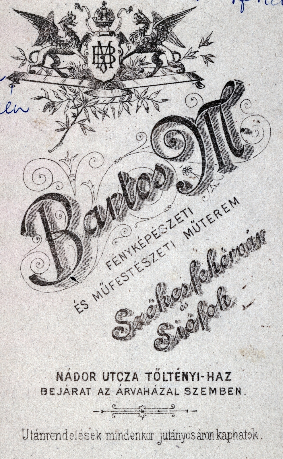 Székesfehérvár, 1900, Breuer Pál, hátlap, fényképész, műterem, Fortepan #272265