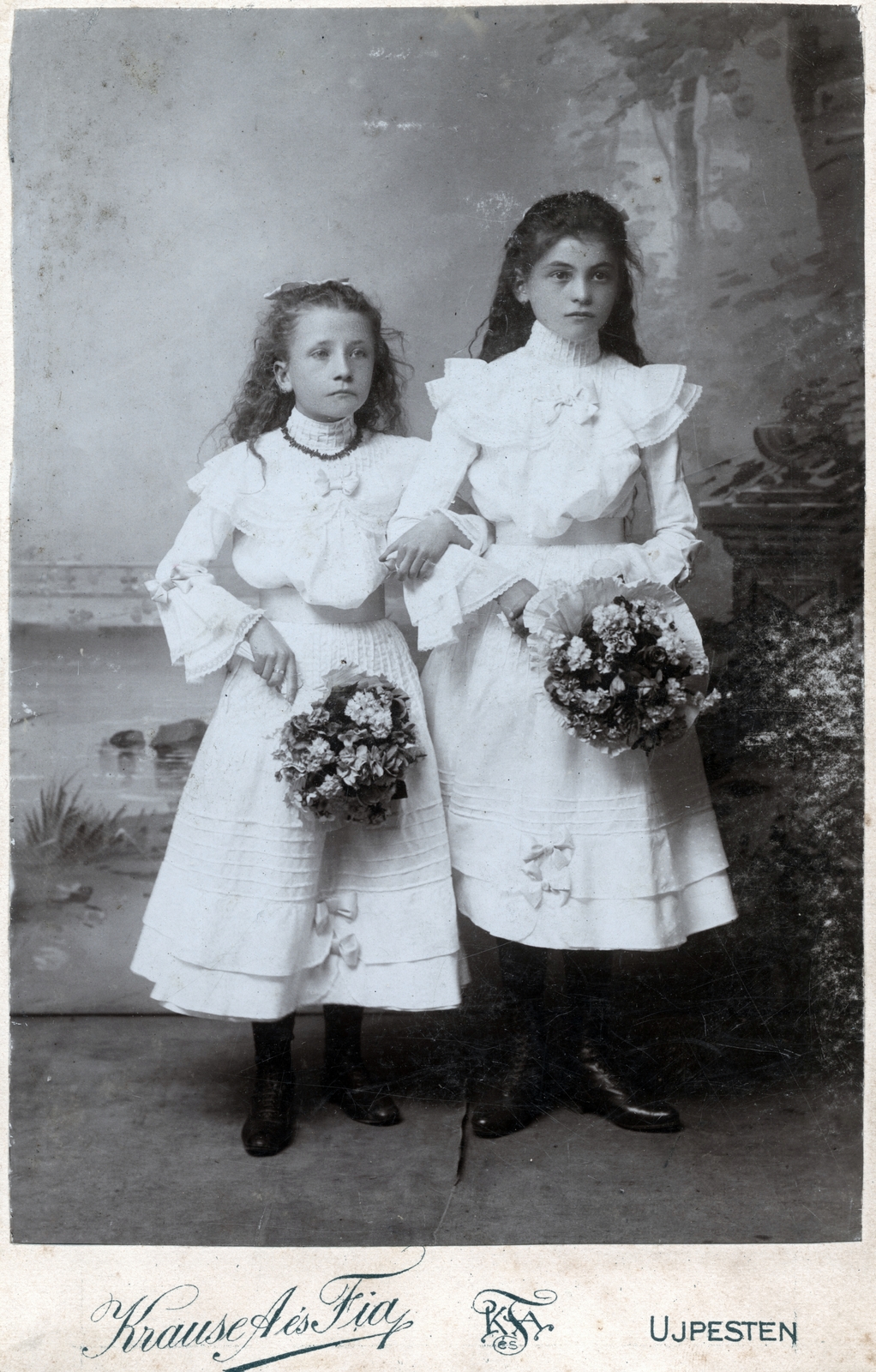 1901, Hámornik Balázs, bouquet, brothers, Fortepan #272459