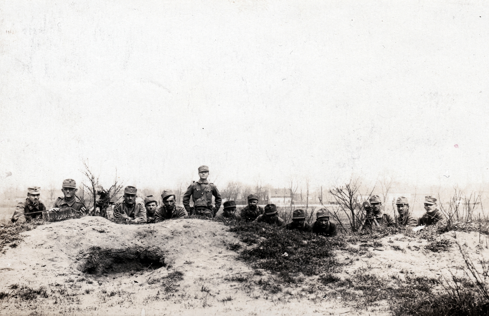 1917, Hózer Benjamin, lövészárok, Fortepan #272499