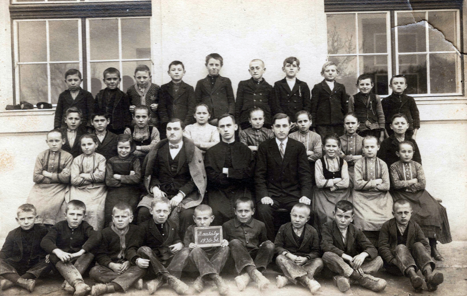 1931, Kovács Péter Pál, priest, class photo, Fortepan #272630