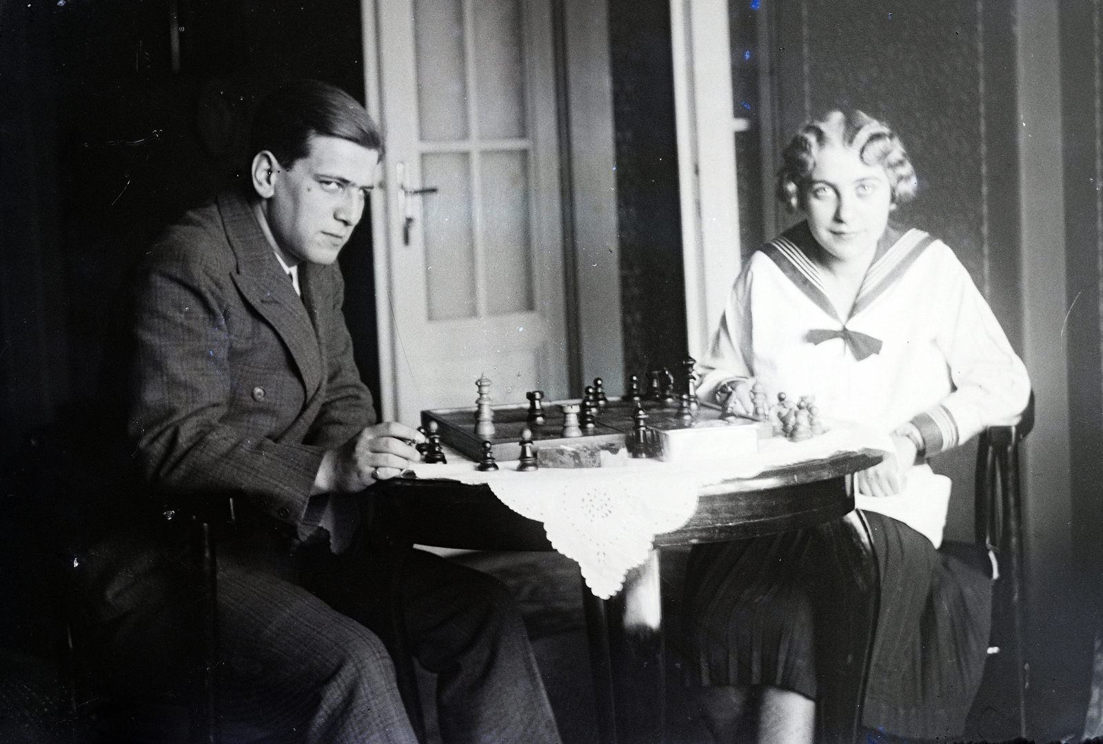 1923, Fortepan/Album085, sakktábla, sakk, Fortepan #272826