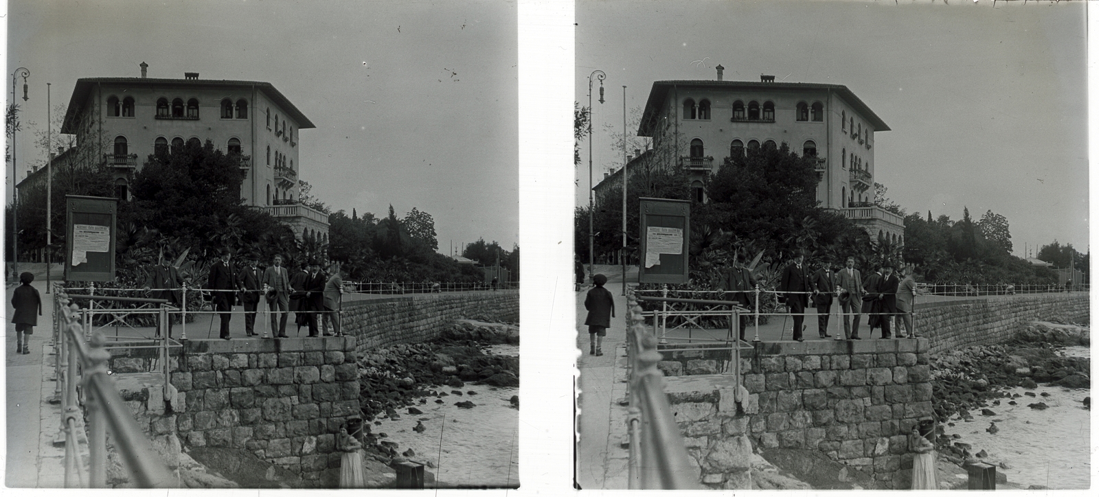 Croatia, Opatija, Jadran szálló (később Hotel Milenij)., 1900, Schoch Frigyes, stereophoto, Fortepan #27302