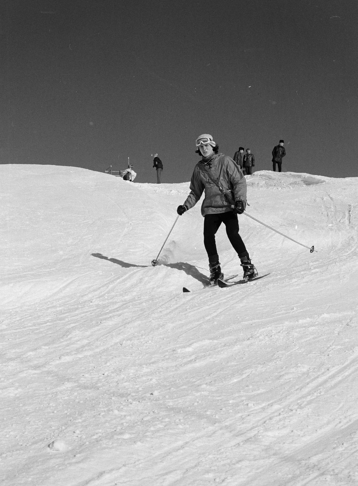 Szlovákia,Alacsony-Tátra, Chopok, 1976, Schermann Ákos, Schermann Ákos, síelés, Fortepan #273091