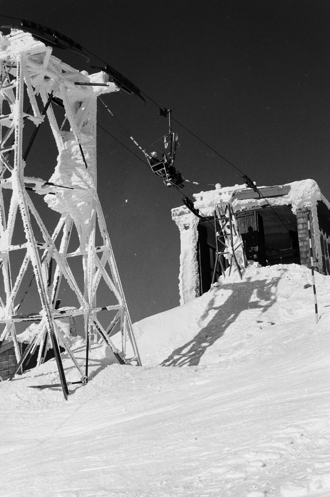 Slovakia,Nízke Tatry, Chopok, 1976, Schermann Ákos, gondola lift, Fortepan #273093