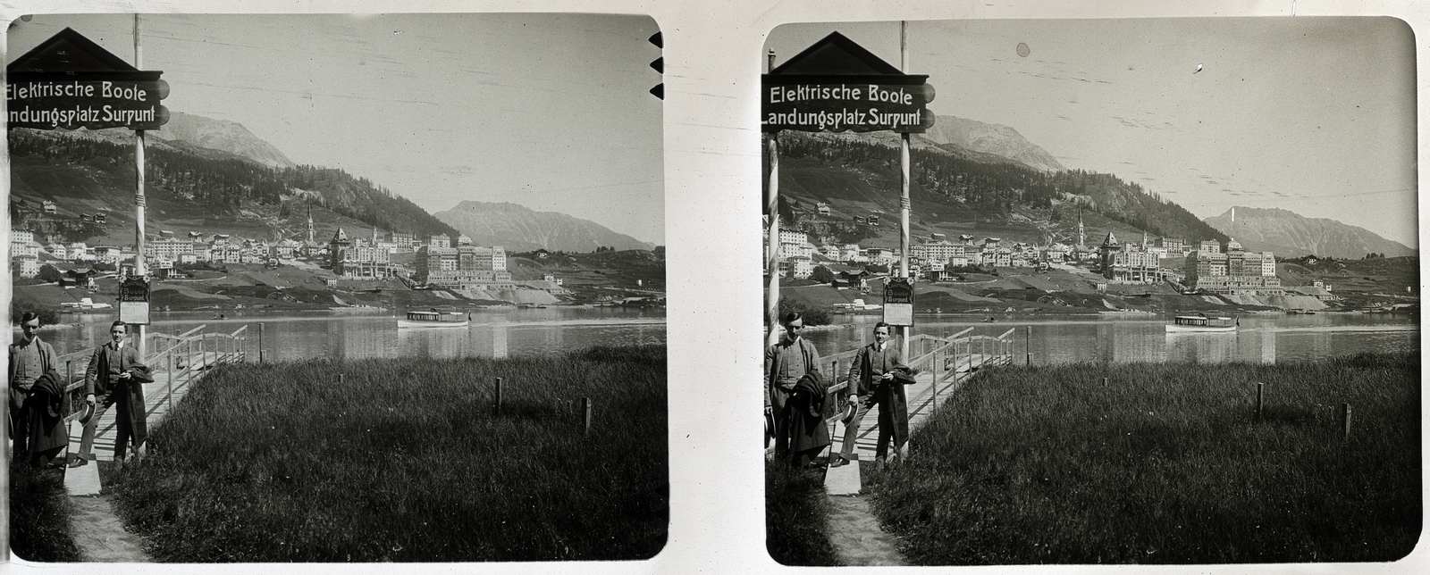 Svájc, St. Moritz, 1910, Schoch Frigyes, sztereófotó, Fortepan #27333