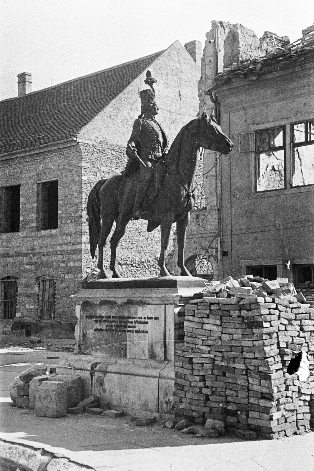 1946, Kern család, brick, sculpture, rider, Fortepan #273359