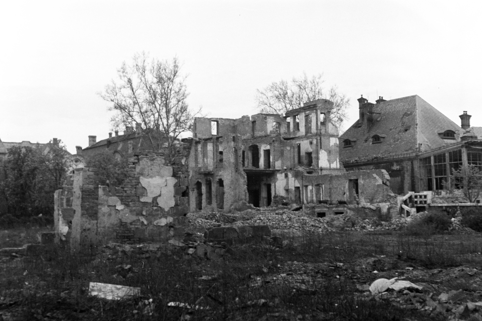 1946, Kern család, war damage, damaged building, Fortepan #273374