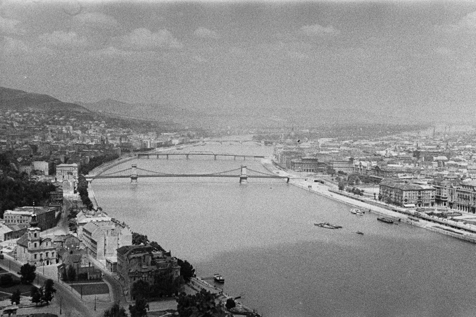 1950, Kern család, picture, bridge, church, Fortepan #273400