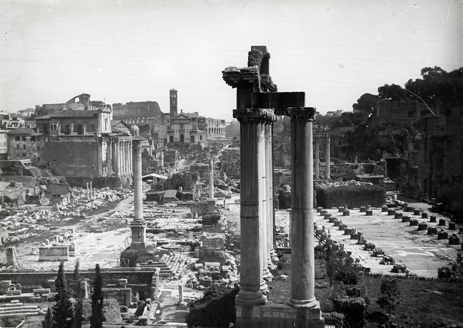 Olaszország, Róma, Forum Romanum, Saturnus-templom., 1909, Vargha Zsuzsa, római birodalom, Fortepan #273545