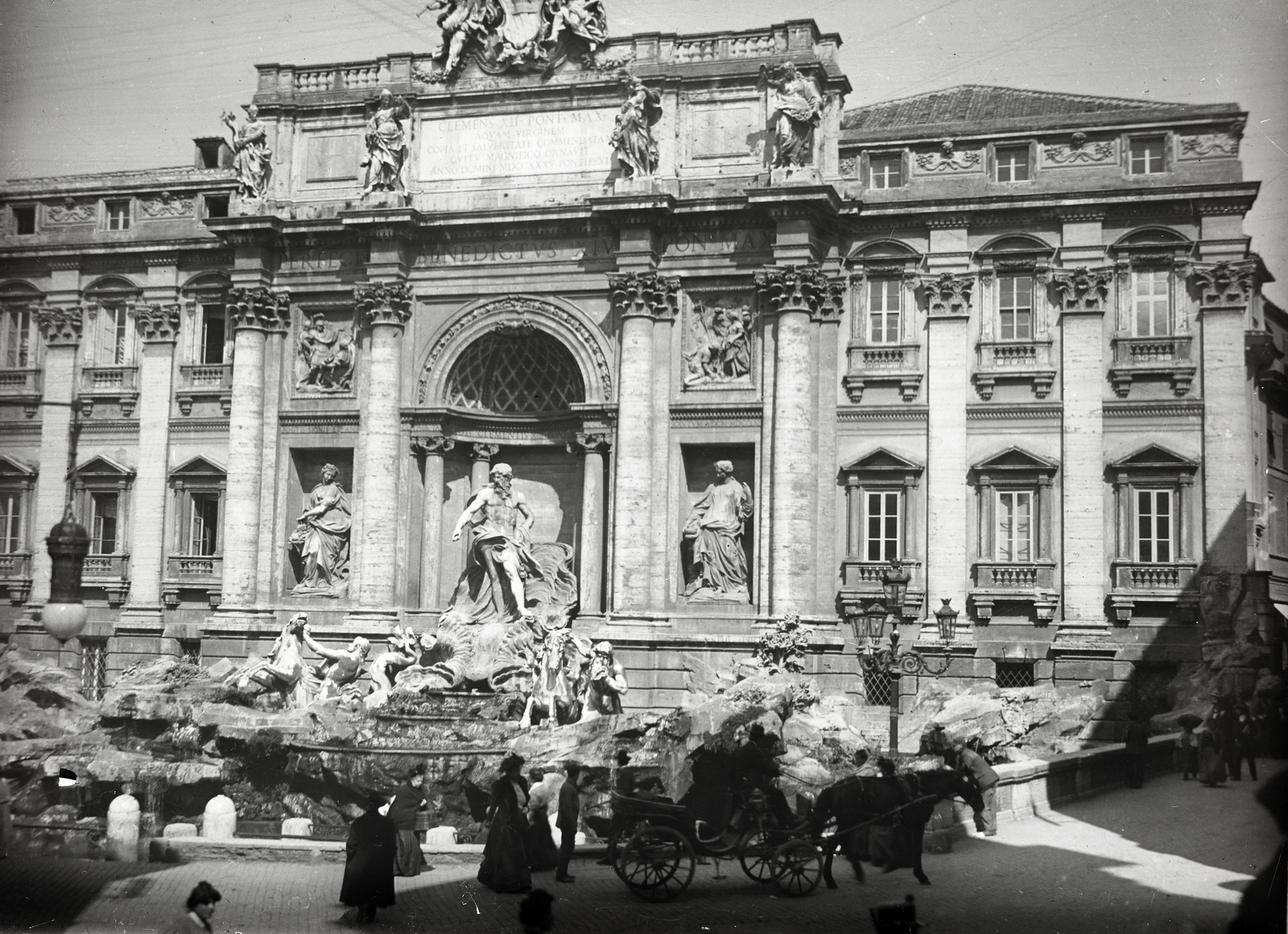 Olaszország, Róma, Trevi kút (Fontana di Trevi)., 1909, Vargha Zsuzsa, szökőkút, Fortepan #273552
