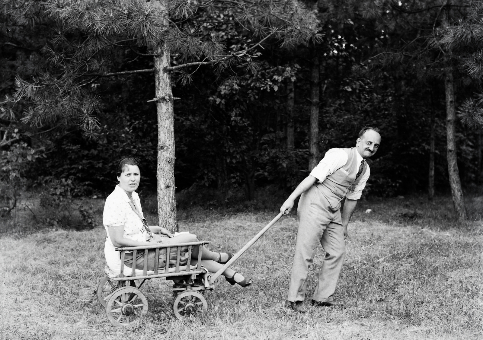 1934, Tamássy Andrea, cart, Fortepan #273671