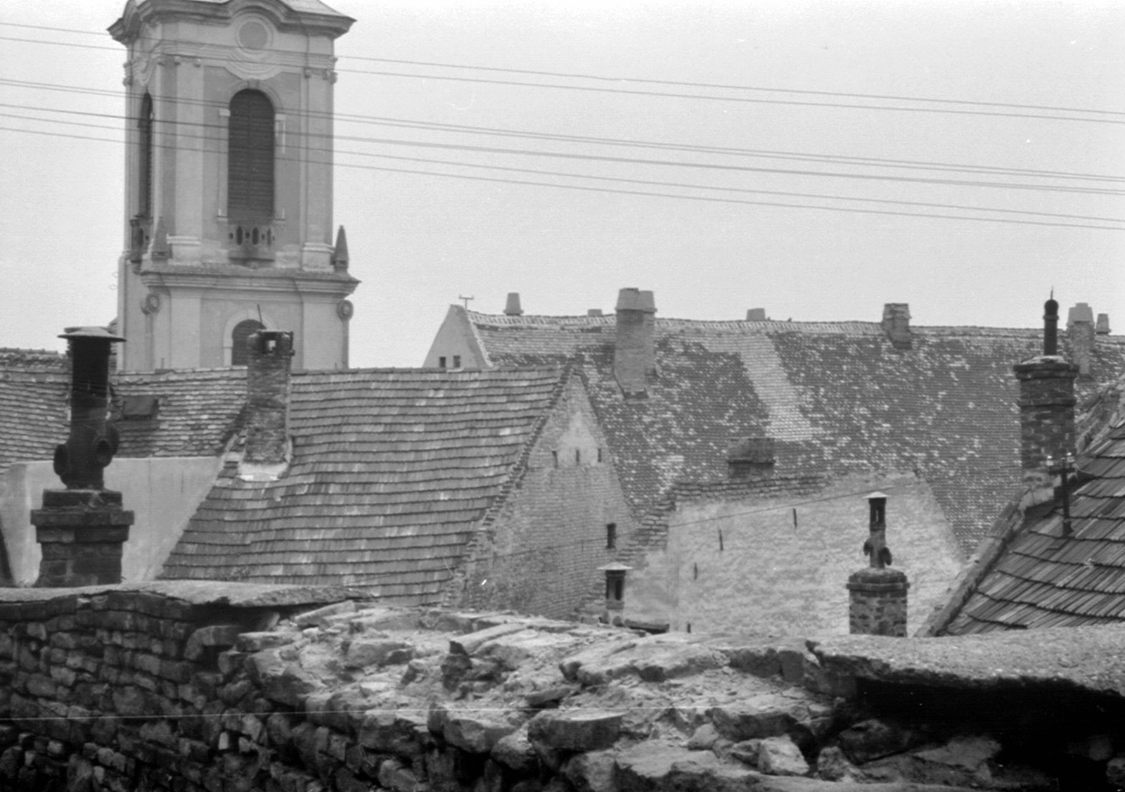 Magyarország, Szentendre, Blagovesztenszka görögkeleti templom a Várdombról nézve., 1967, Mészöly Leonóra, háztető, Fortepan #27454