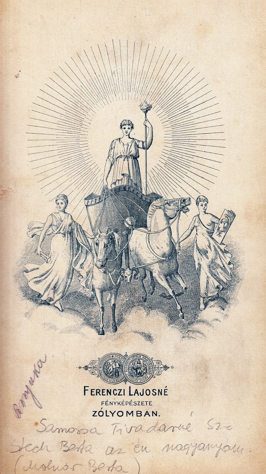 Zólyom, 1900, Molnár Gyula, hátlap, fényképész, műterem, Fortepan #274556