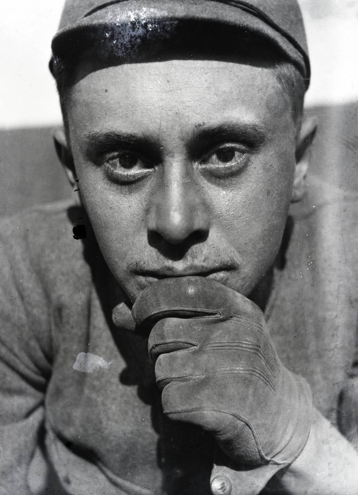 1918, Sibinger János, Best of, portrait, gloves, man, Fortepan #274837