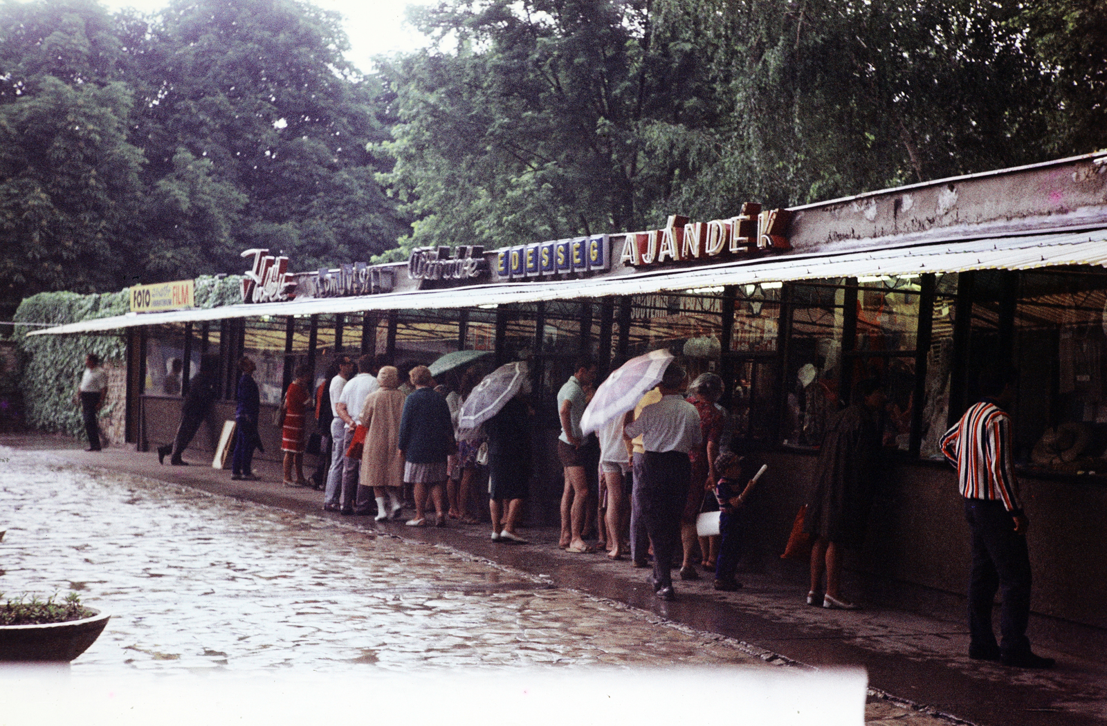 Hungary, Balatonfüred, bazársor a Tagore sétány és a Kisfaludy utca között, a gomba mellett., 1968, Kristek Pál, Fortepan #274897