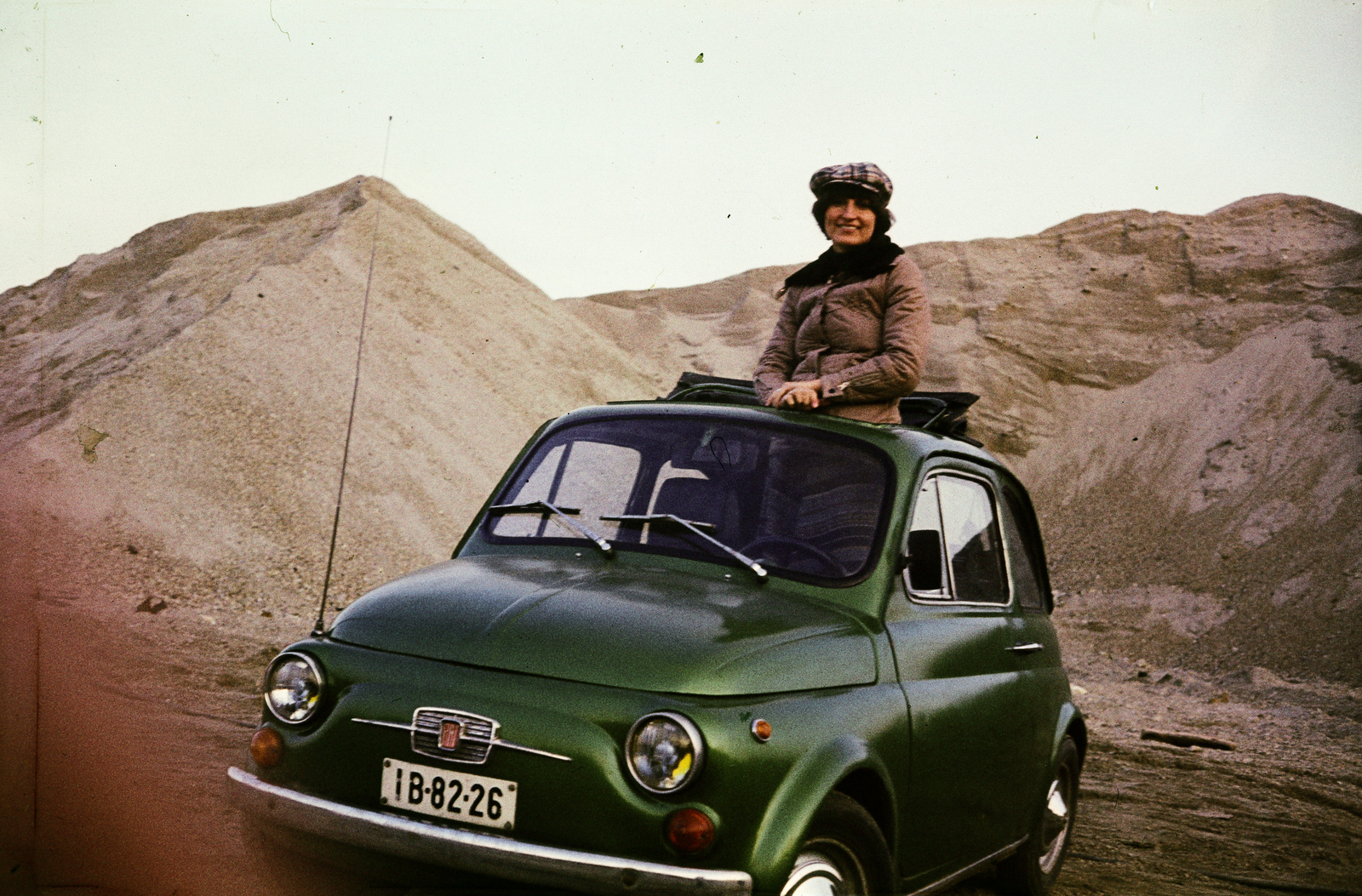 1976, Kristek Pál, Best of, girls'n'cars, number plate, sunroof, colorful, Fortepan #274973