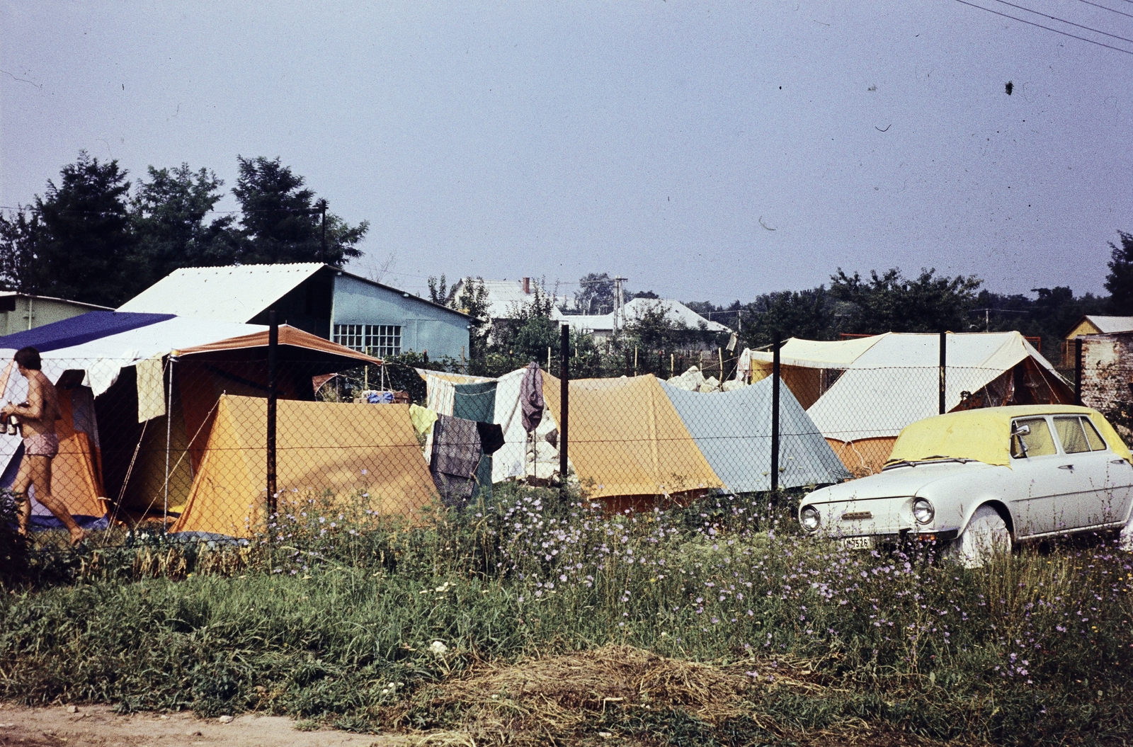 1972, Páldi Vince, Skoda-brand, tent, camping, Fortepan #275229