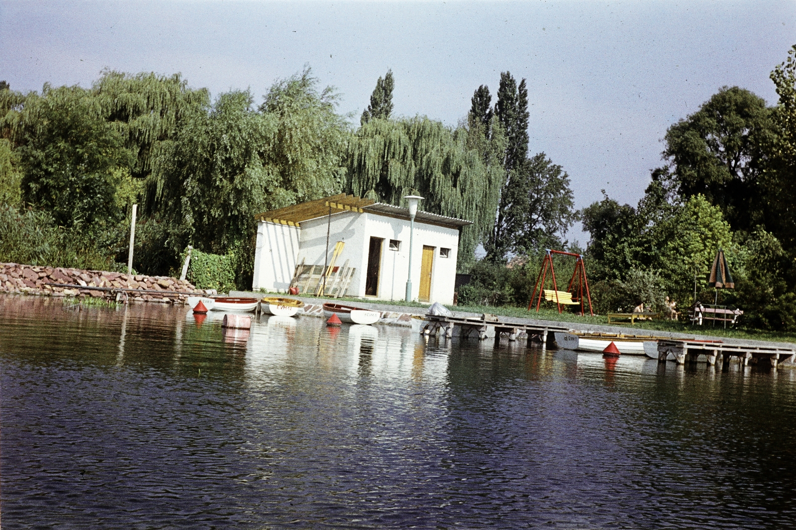 1972, Páldi Vince, boat dock, Fortepan #275234