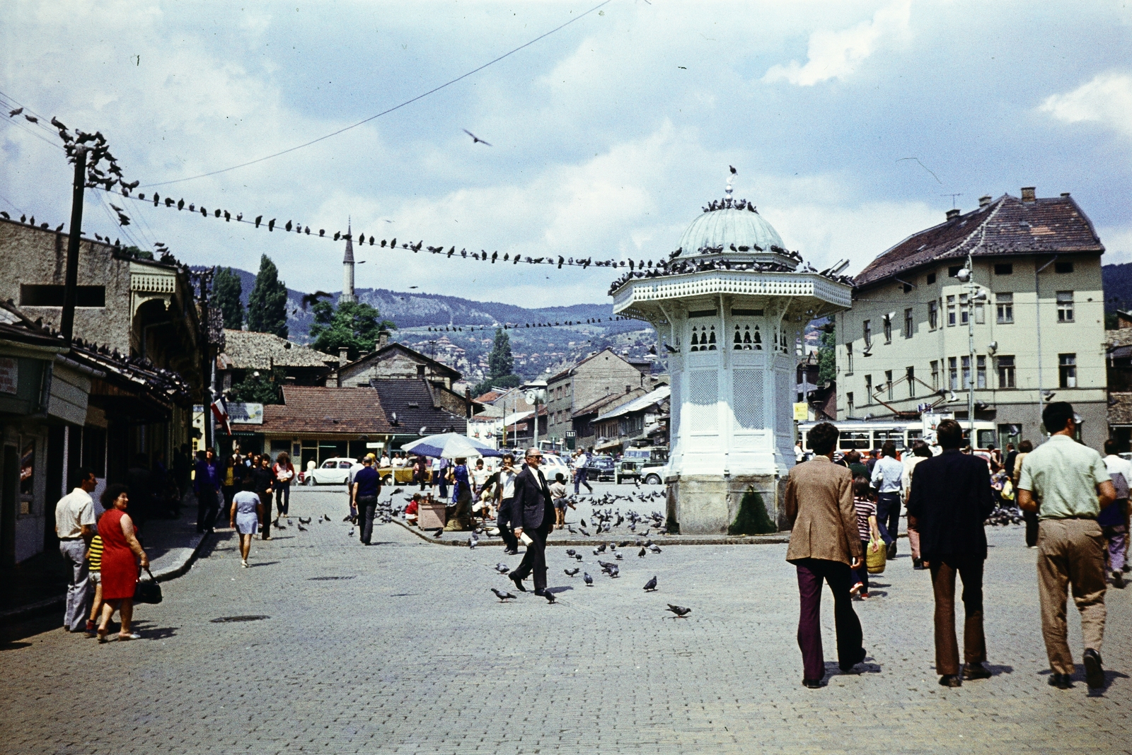 Bosnia and Herzegovina, Sarajevo, Bascarsija, középen a Sebilj kút., 1971, Páldi Vince, Fortepan #275272
