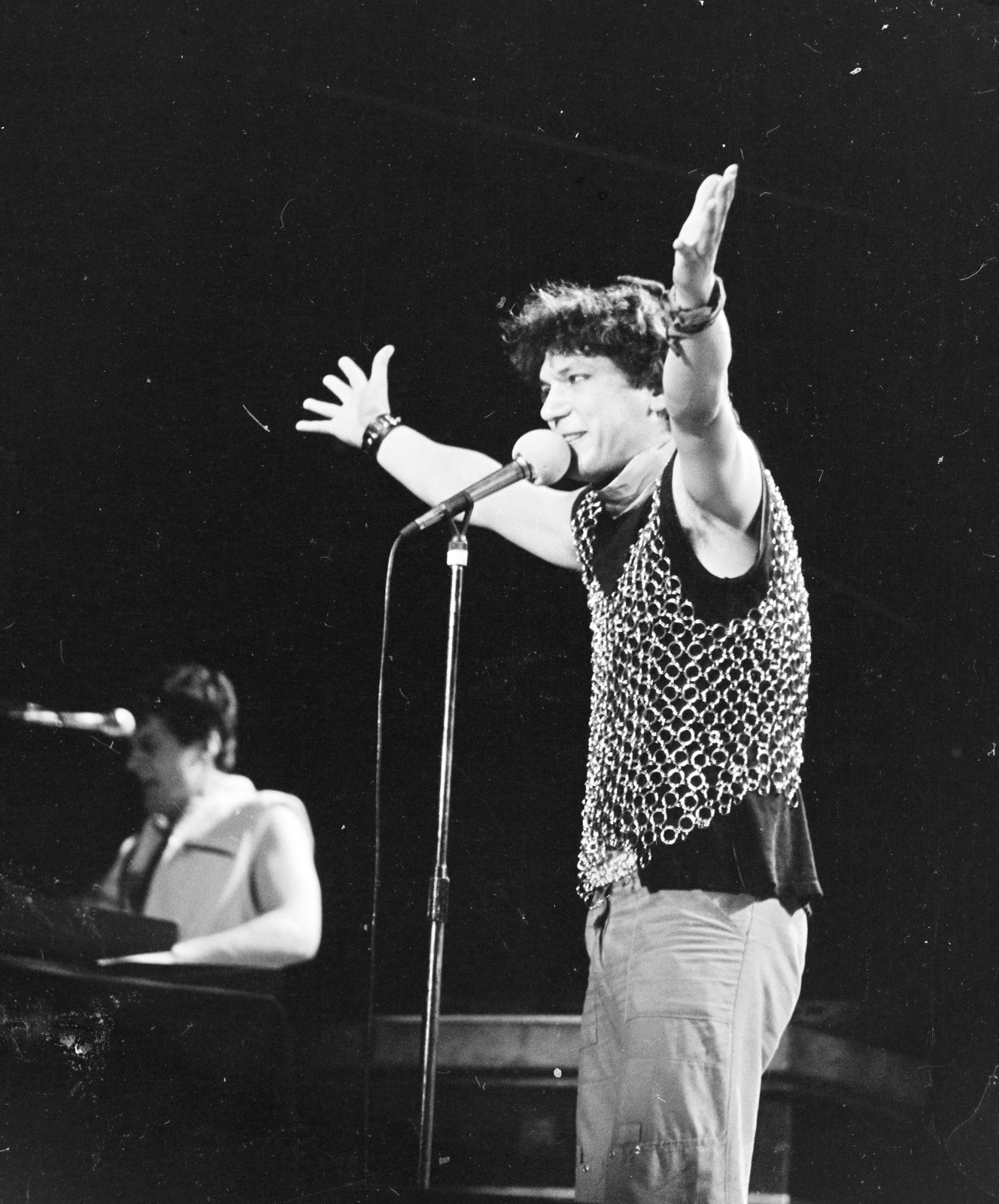 Hungary, Vörös István és háttérben Jankai Béla, a Prognózis együttes tagjai., 1984, Hidas Gyula, Fortepan #275970