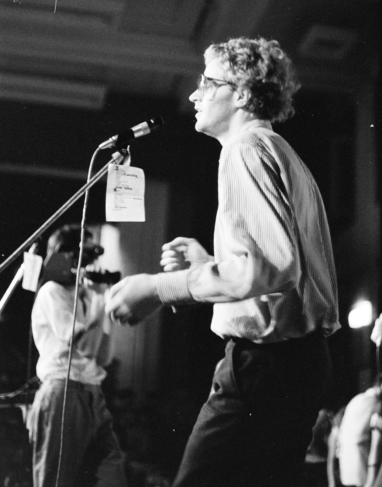 1982, Hidas Gyula, Best of, énekes, mikrofonállvány, Fortepan #276003