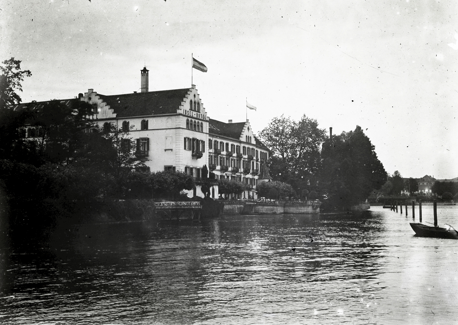 Germany, Konstanz, Dominikanerinsel / Konstanzer Insel, Steigenberger Inselhotel egykor dominikánus kolostor a Bodensee partján., 1909, Bojér Tibor, hotel, Fortepan #276063