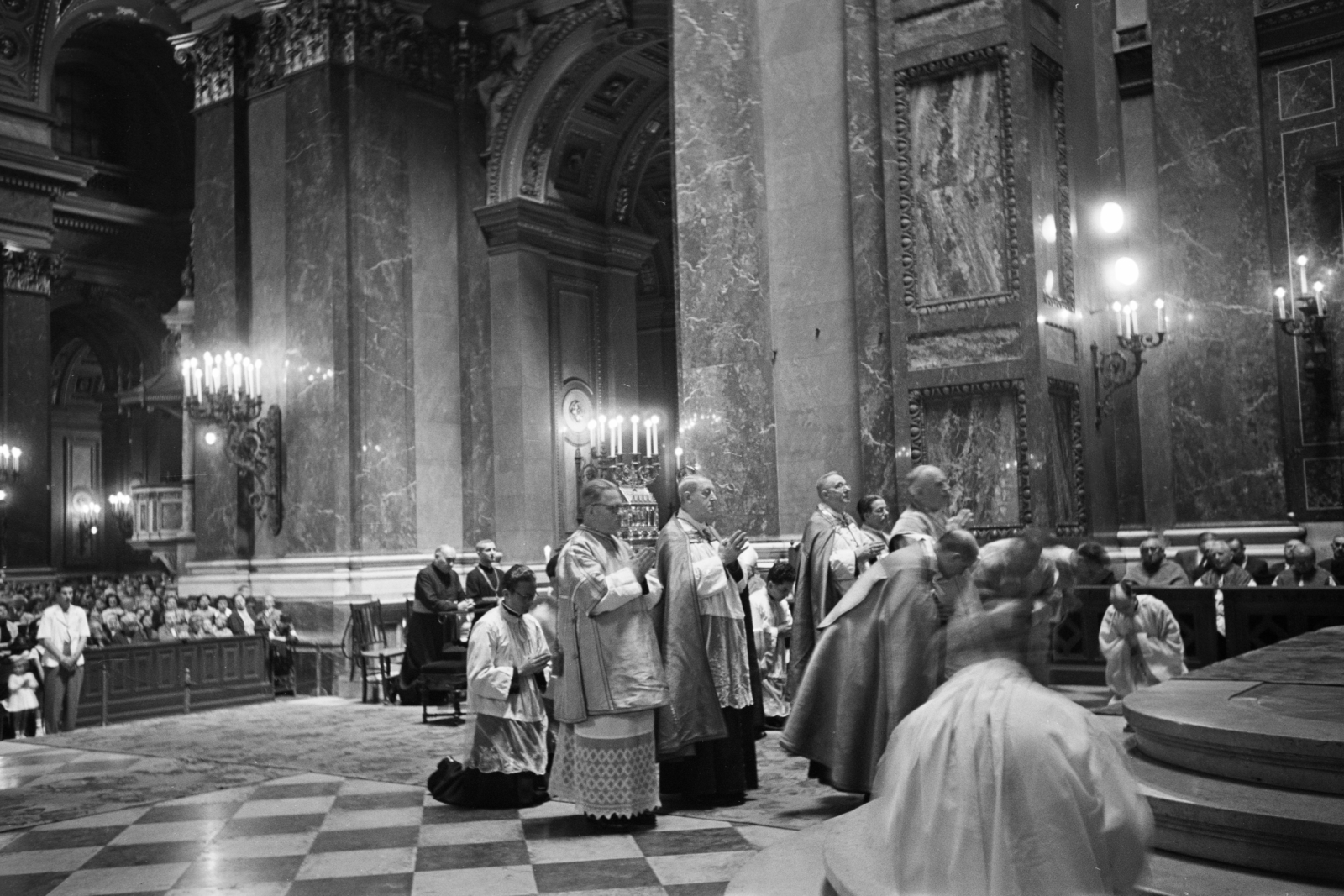 1959, Hámori Gyula, gyertyafény, liturgia, Fortepan #276111