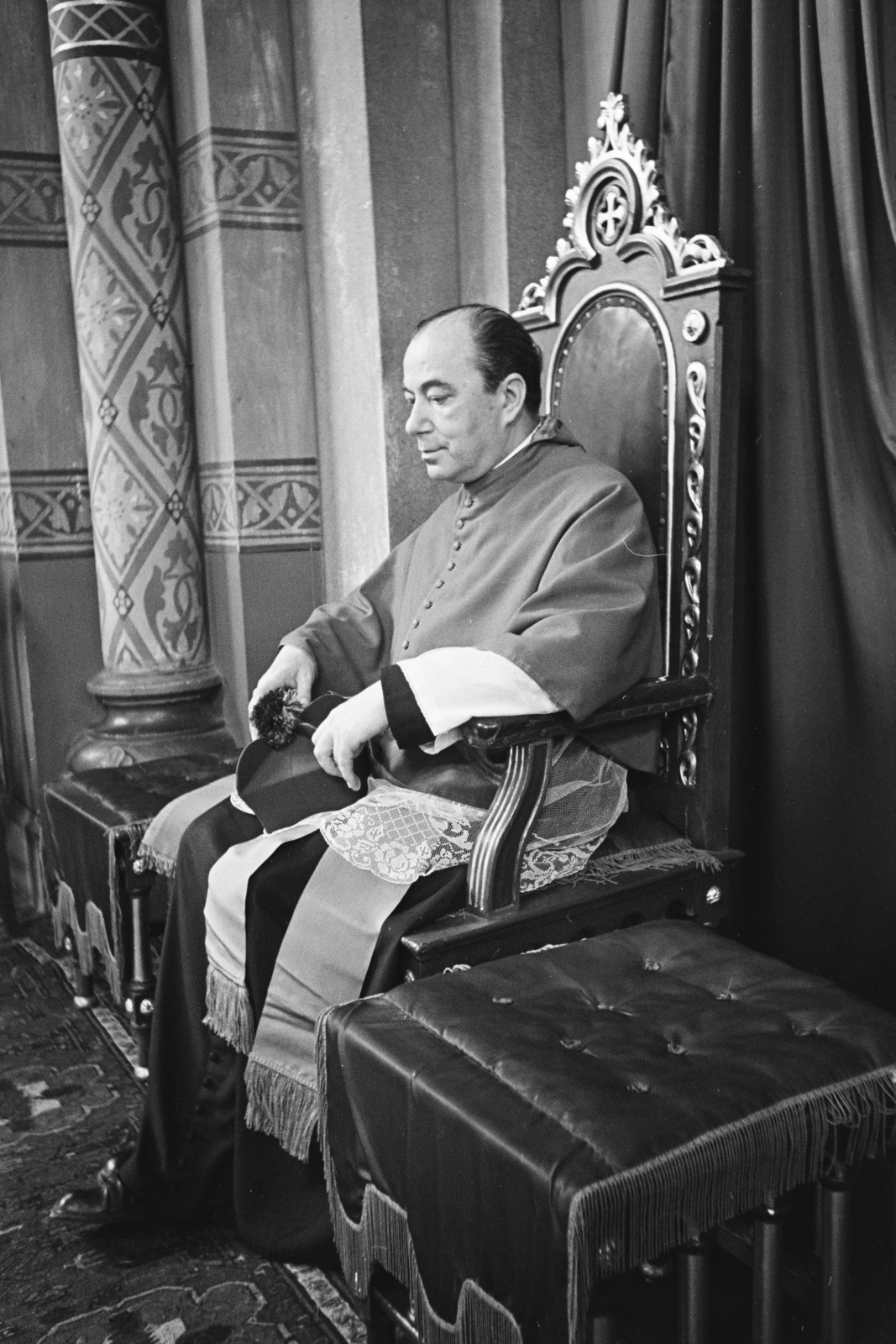 1955, Hámori Gyula, pap, Fortepan #276128