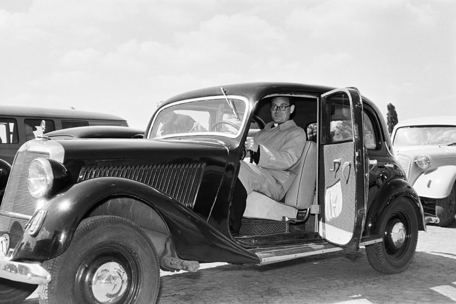 1960, Hámori Gyula, Mercedes W136, Fortepan #276376